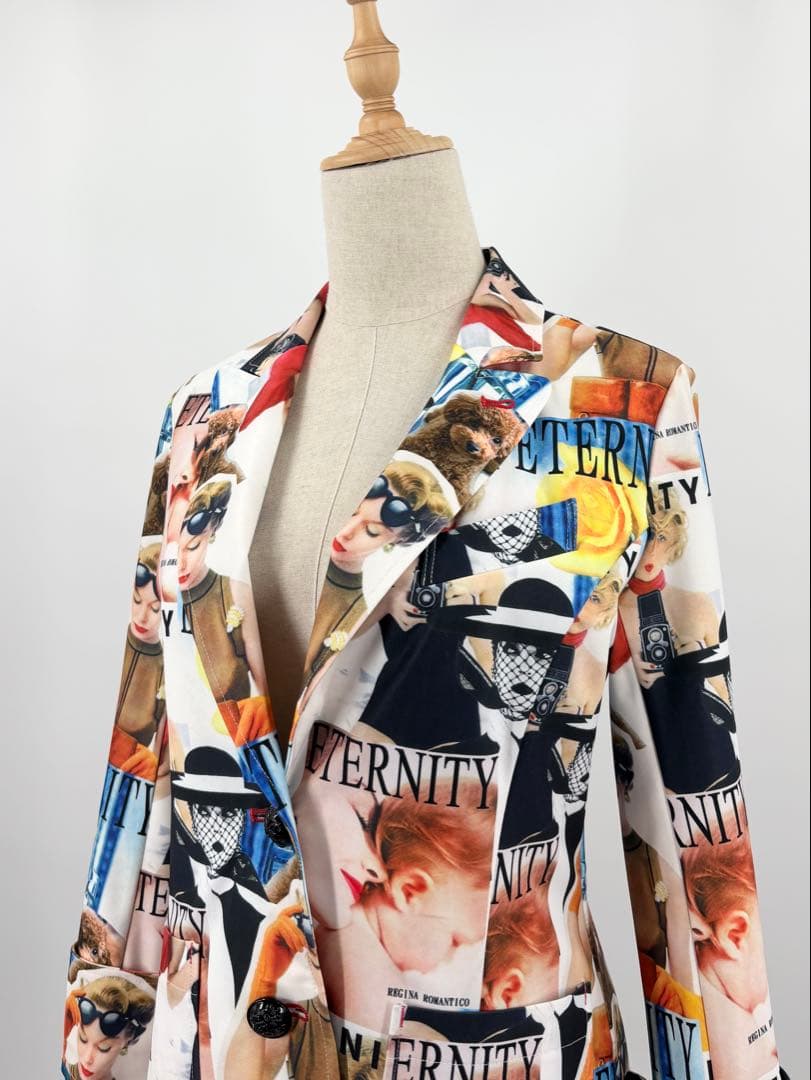 【Regina Romantico】美品！ジャケット　アウター総柄　38