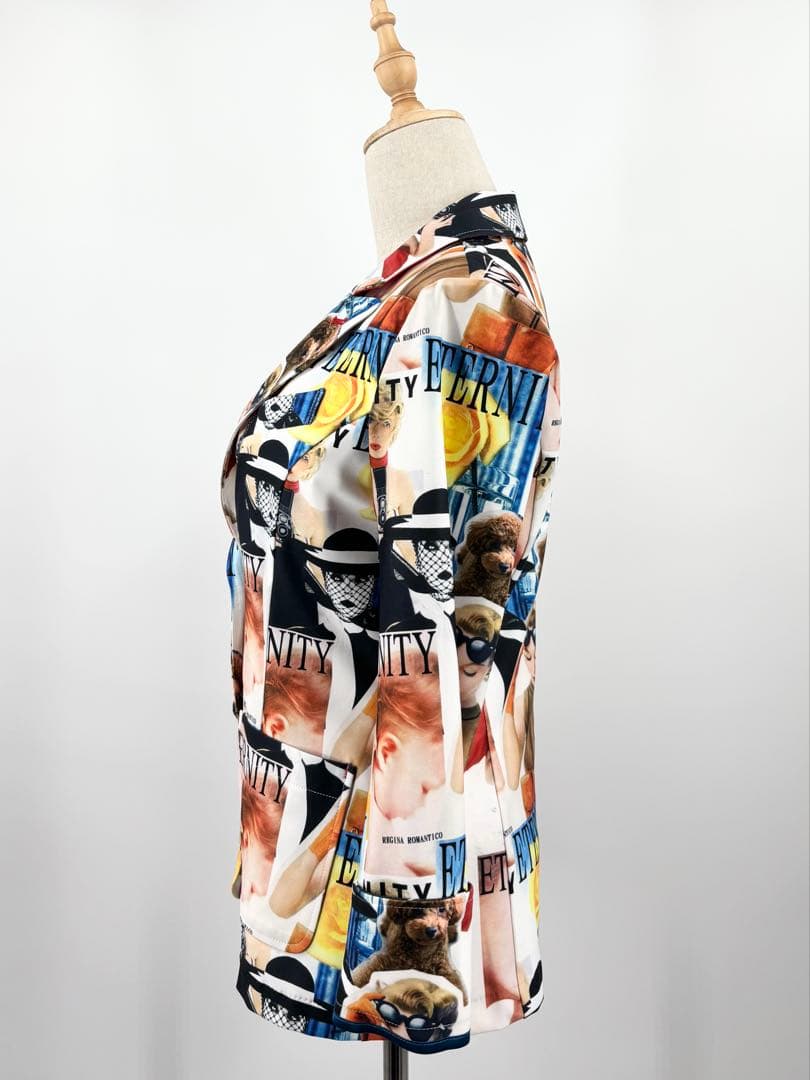 【Regina Romantico】美品！ジャケット　アウター総柄　38