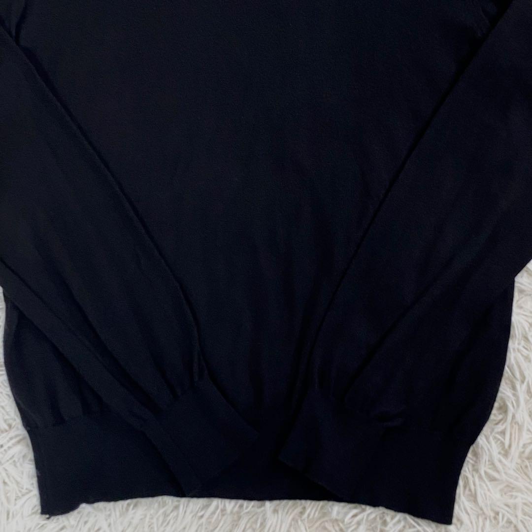 【美品】イタリア製 BEAMSf コットンニット ビームスエフ　ブラック　長袖