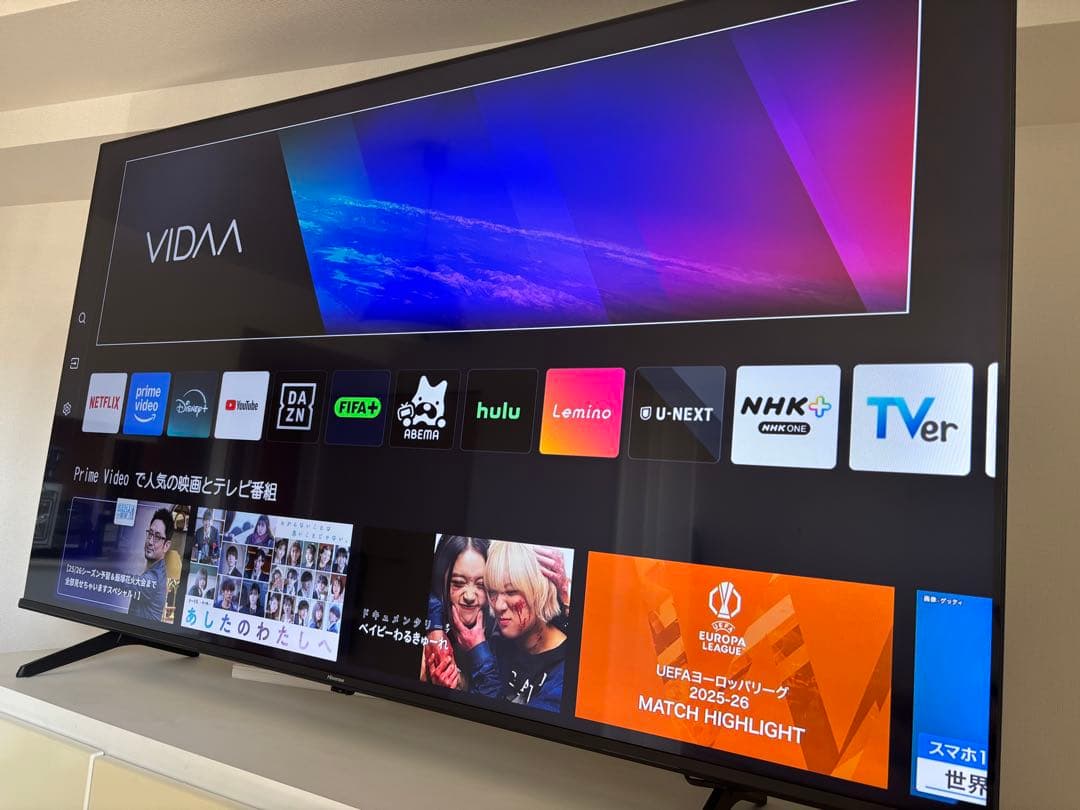 のりのり！【美品】Hisense 65A6K 液晶テレビ 65インチ