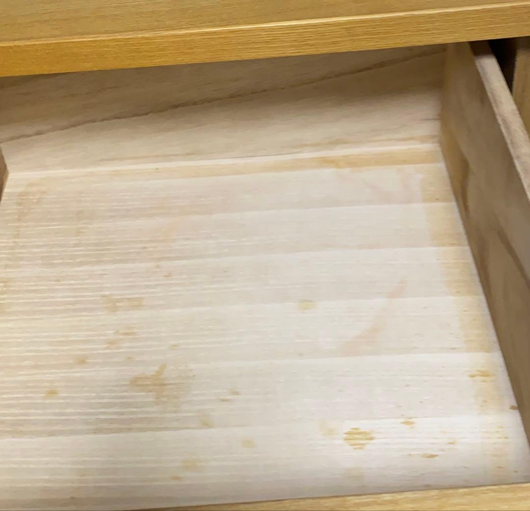 ■送料込■無印 木製チェスト タモ材 6段　衣類収納 廃盤 タンス 棚