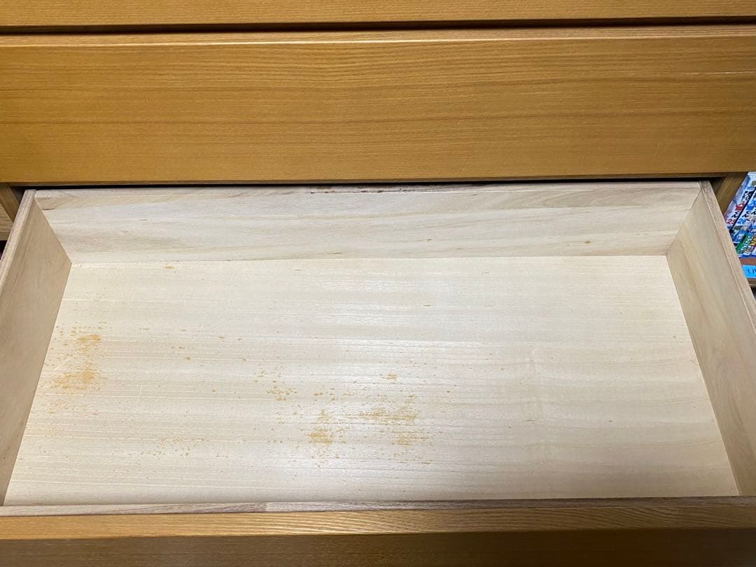 ■送料込■無印 木製チェスト タモ材 6段　衣類収納 廃盤 タンス 棚