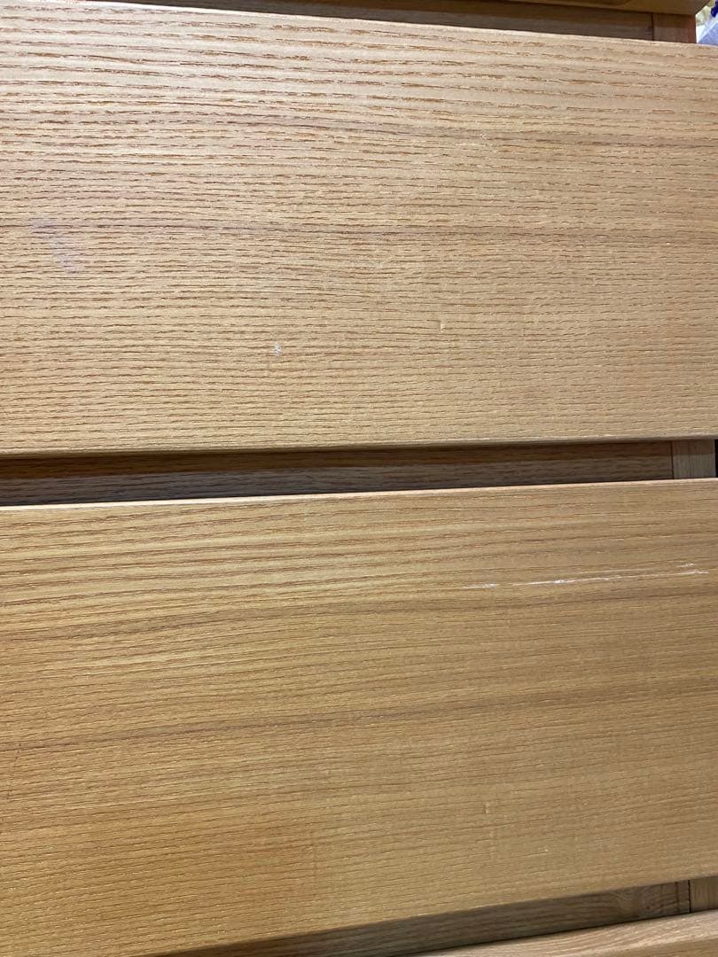 ■送料込■無印 木製チェスト タモ材 6段　衣類収納 廃盤 タンス 棚