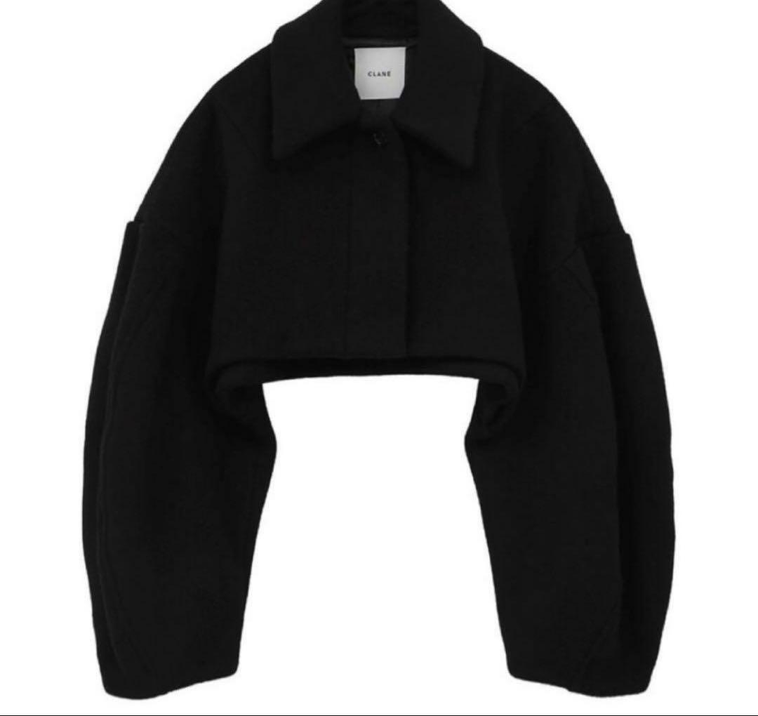美品 CLANE ラウンドスリーブ ショートジャケット サイズ1