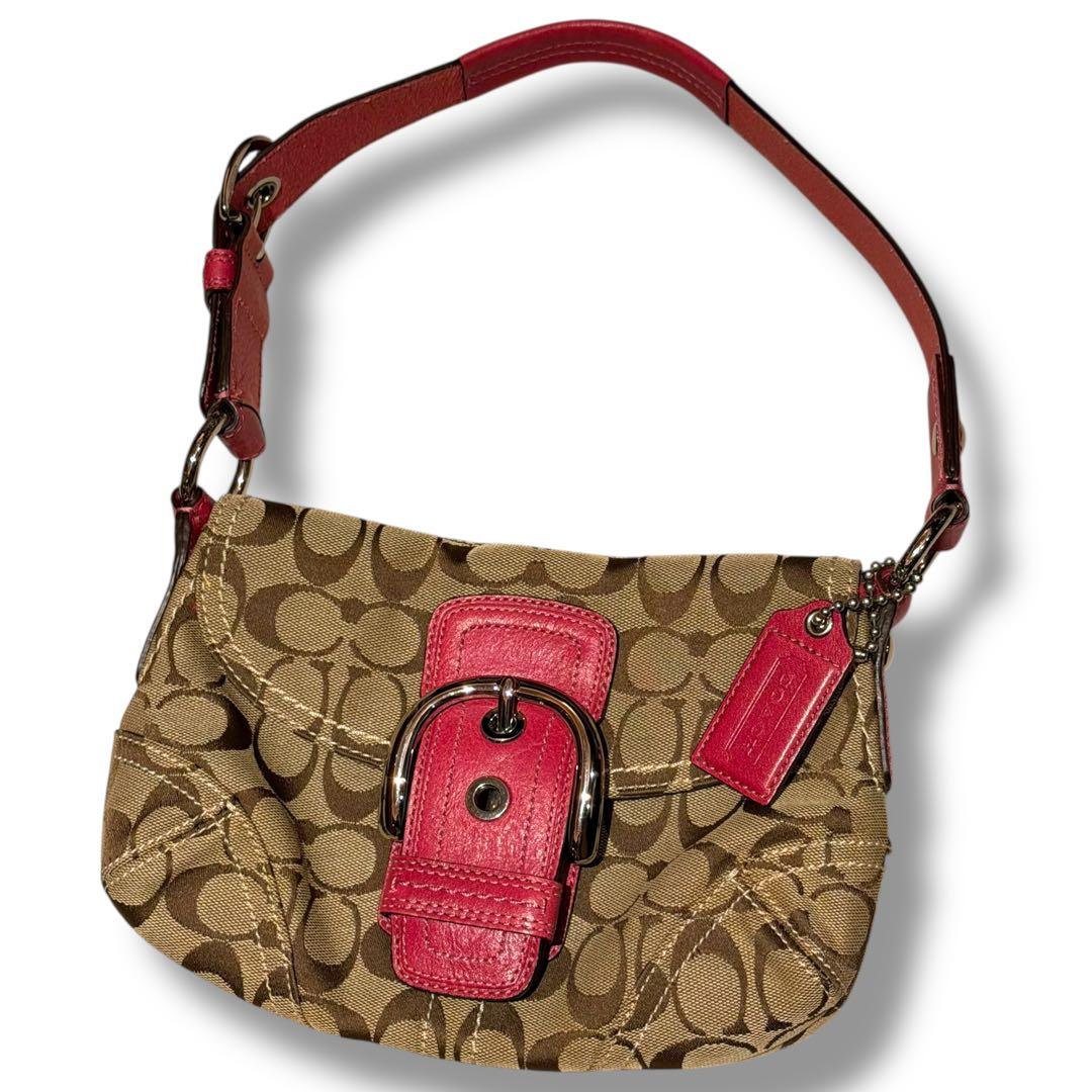 希少　COACH コーチ ショルダーバッグ ピンク ソーホー　11860 肩掛け