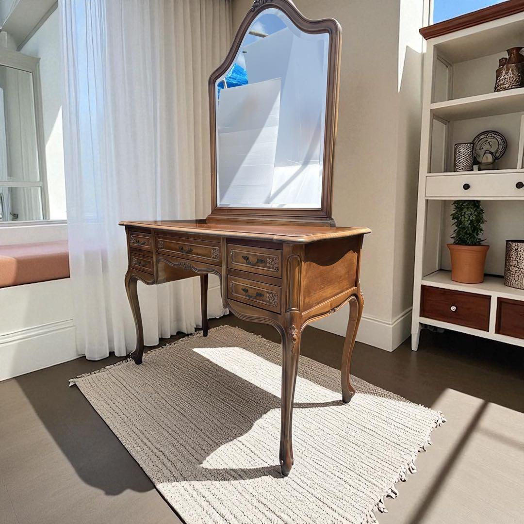 イタリア 家具 クラシックドレッサー&スツール 猫脚 ドレッサー ネコ脚