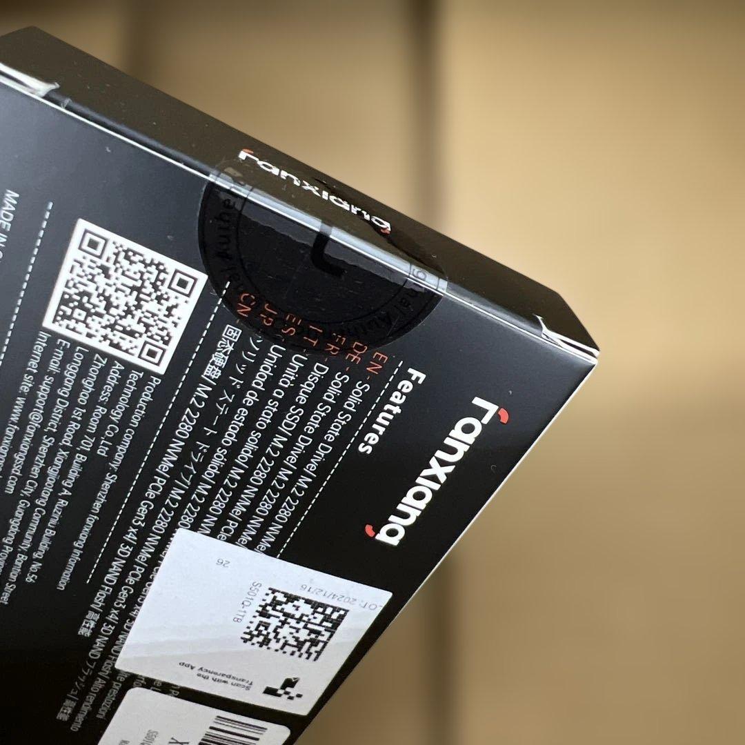 内蔵型SSD 355 fanxiang S501Q SSD 1TB M.2 NVMe 2280