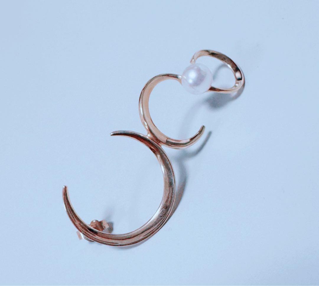 ⭐️美品⭐️スタージュエリーK10 ピアス＆イヤーカフ パール　(片耳用)完売商品！