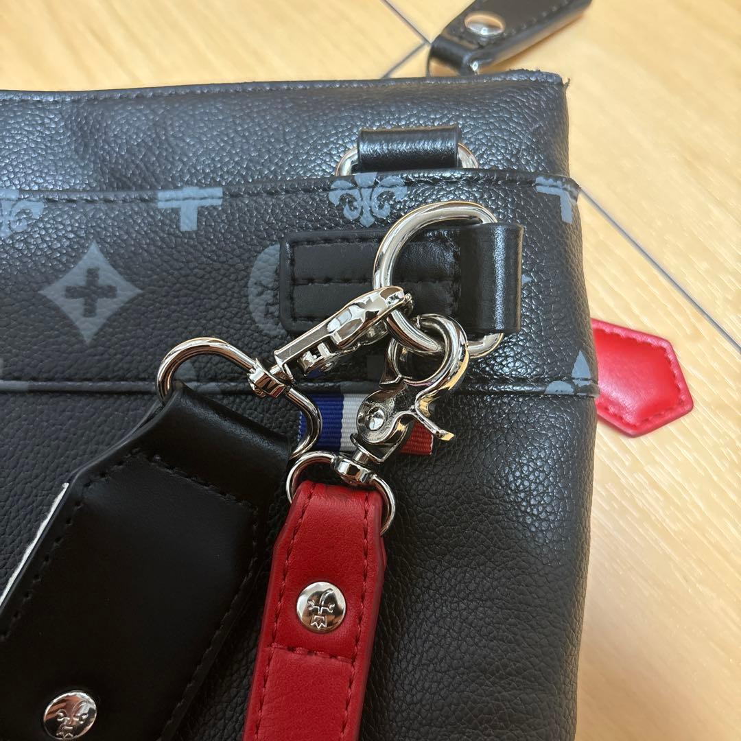 CASTELBAJAC ショルダーバッグ 黒/赤