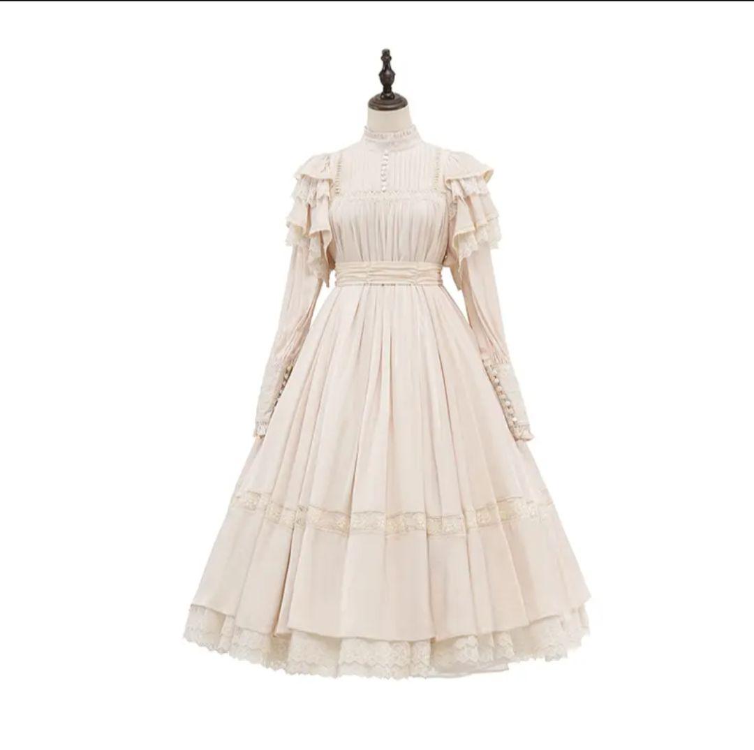 り*り様 リリアンヌ姉妹 ベージュ ロング ワンピース 星箱works