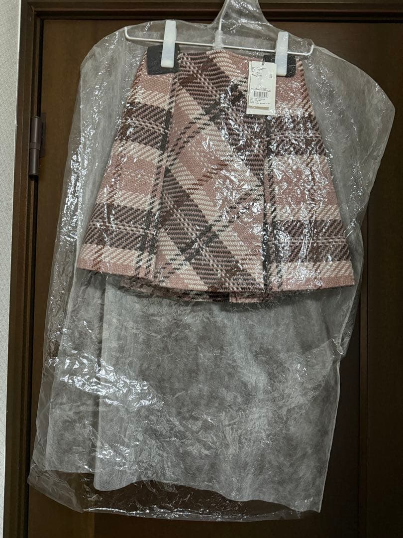 SNIDEL スナイデル　ロービングチェックミニスカート