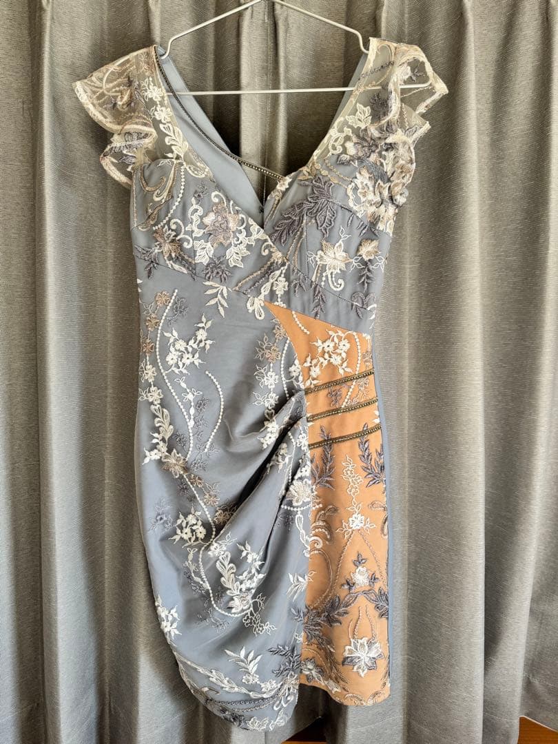 【Angel R 】キャバドレス ブルー ビジュー ミニドレス