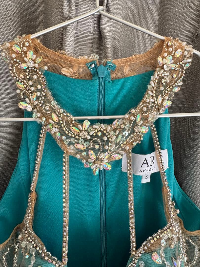 【Angel R 】キャバドレス ブルー ビジュー ミニドレス