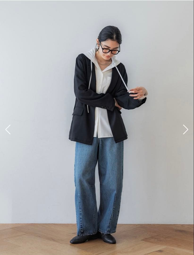 【crewre】size3 レイヤードシアージャケット ブラック