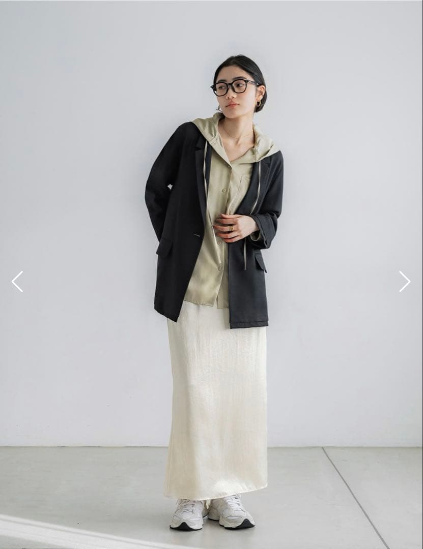 【crewre】size3 レイヤードシアージャケット ブラック