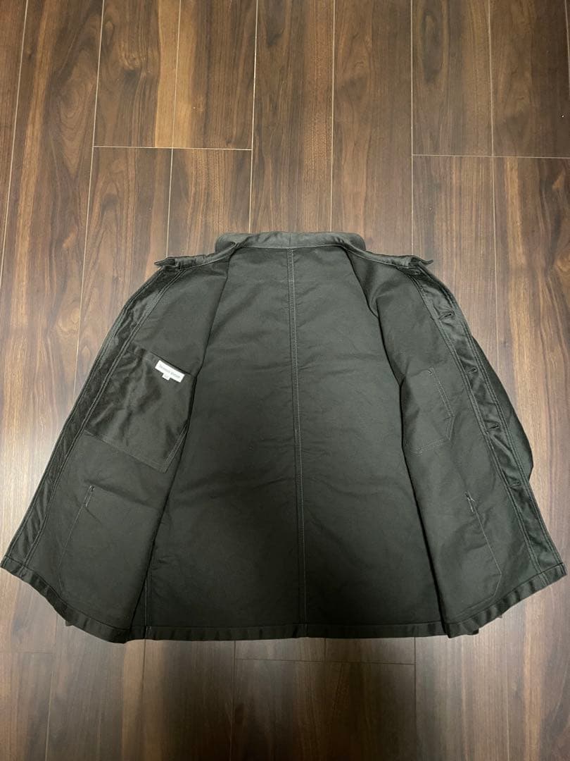 ブラックモールスキンフレンチワークジャケット