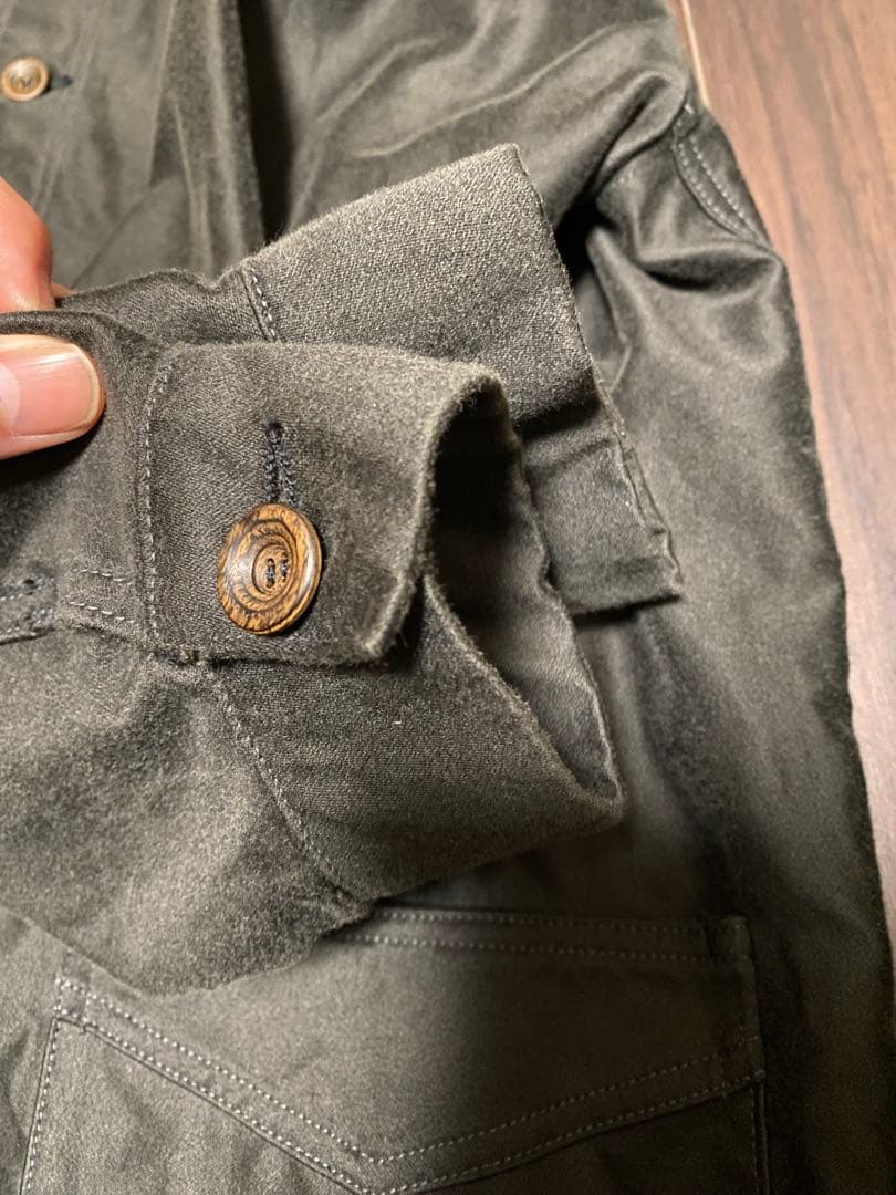 ブラックモールスキンフレンチワークジャケット