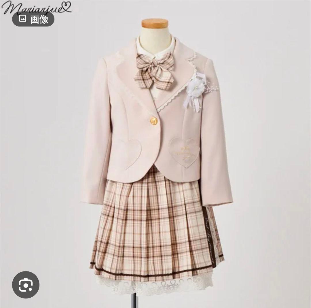 【新品】ハートポケットジャケット三点スーツ キッズ 女の子 フォーマル