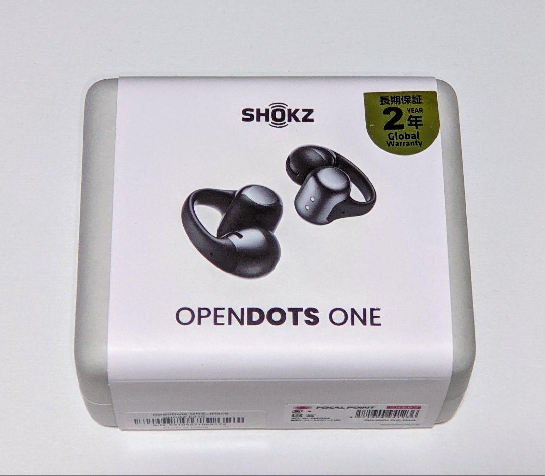 新品 Shokz ワイヤレスイヤホン OpenDots ONE ブラック 納品書