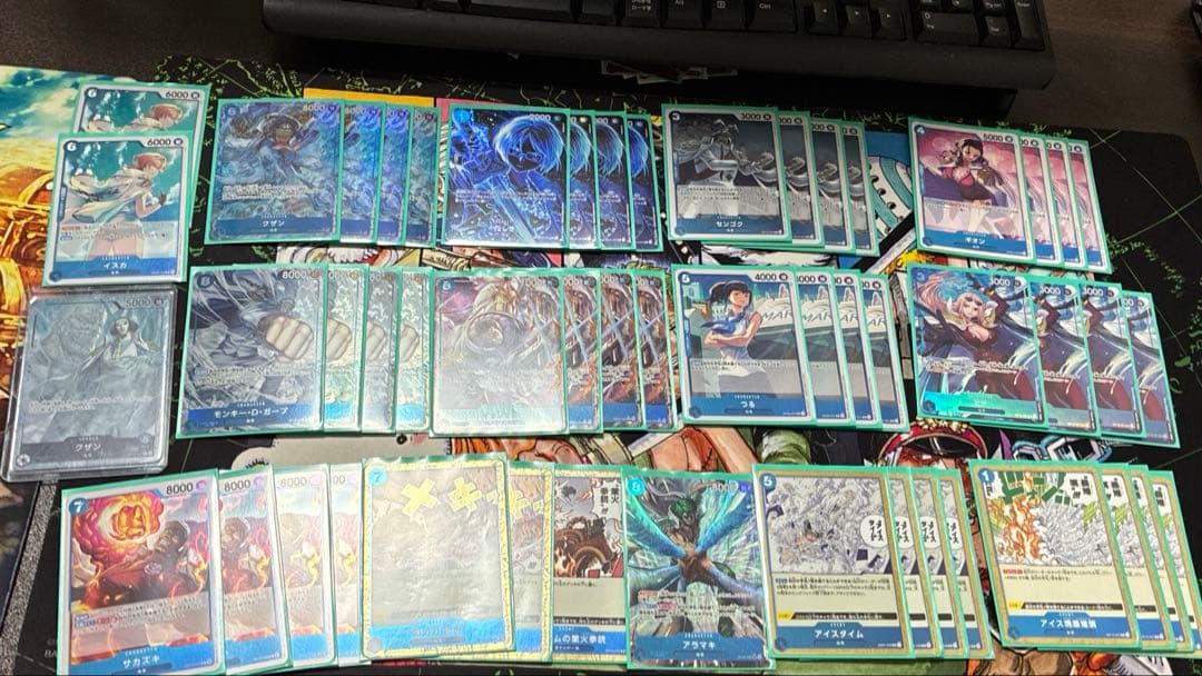 青クザン　フルパラ　デッキ構築済み　ワンピースかーど