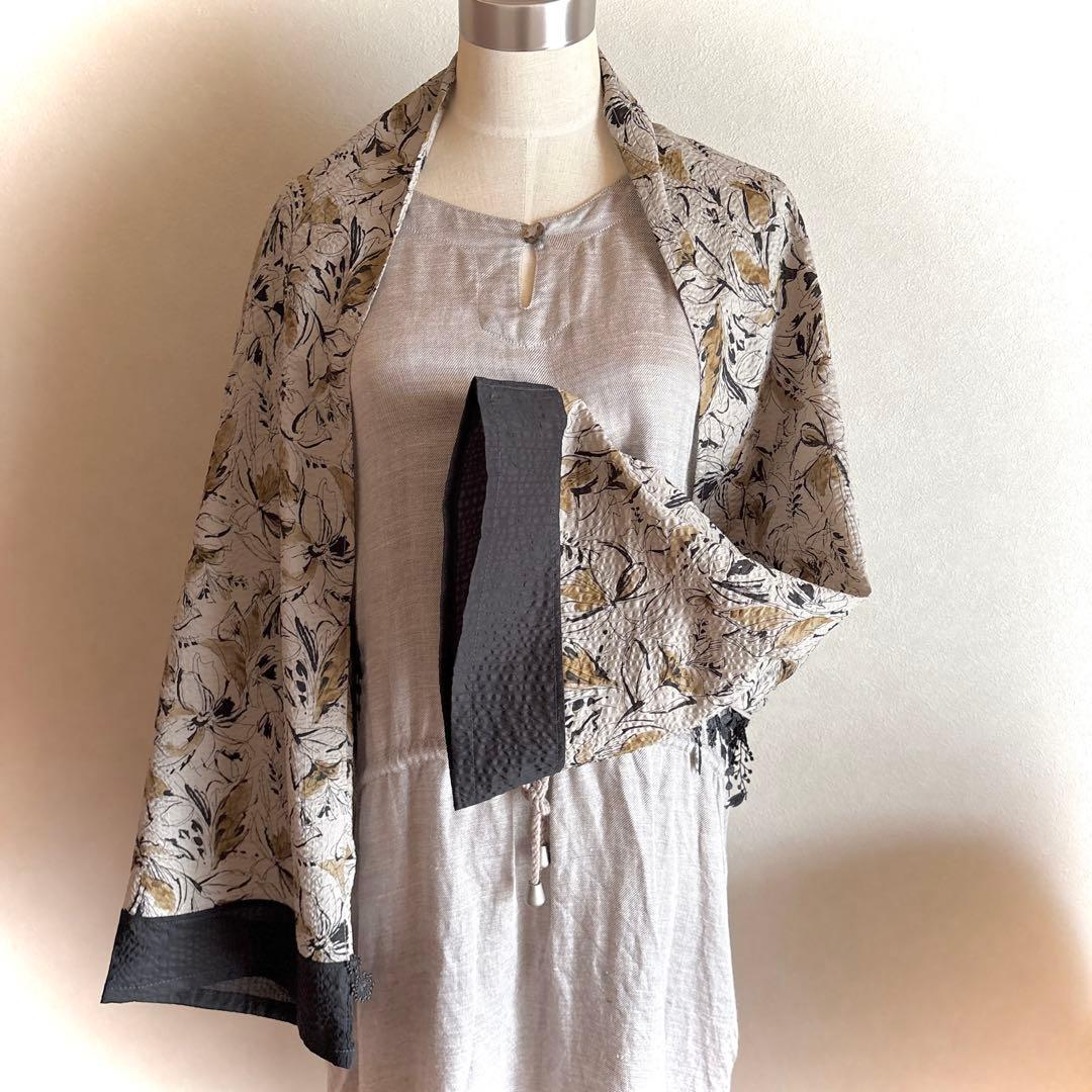 ワンちゃん☆ ミナペルホネンanemoneブローチとサークルレースストール