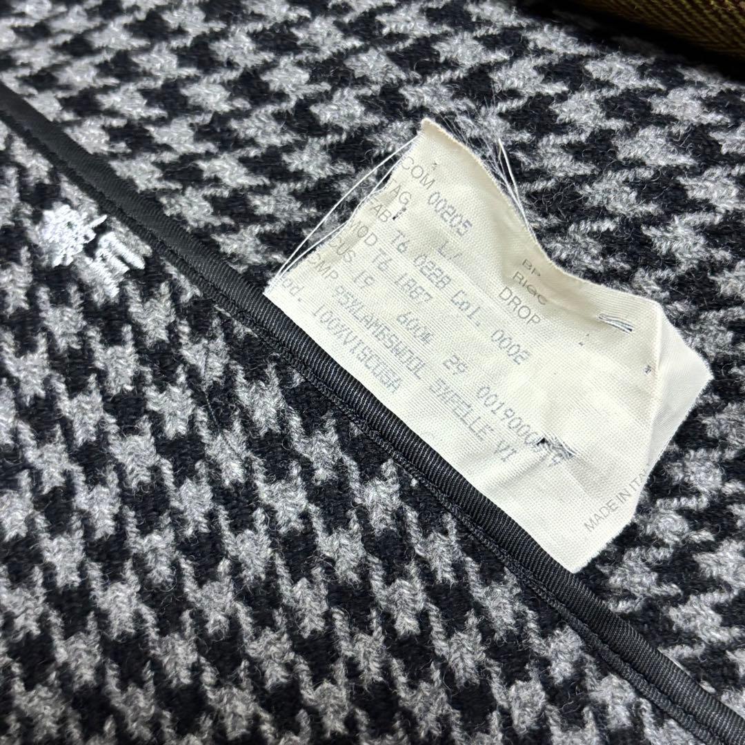 エトロ 千鳥柄 ジップアップジャケット ウール スエード