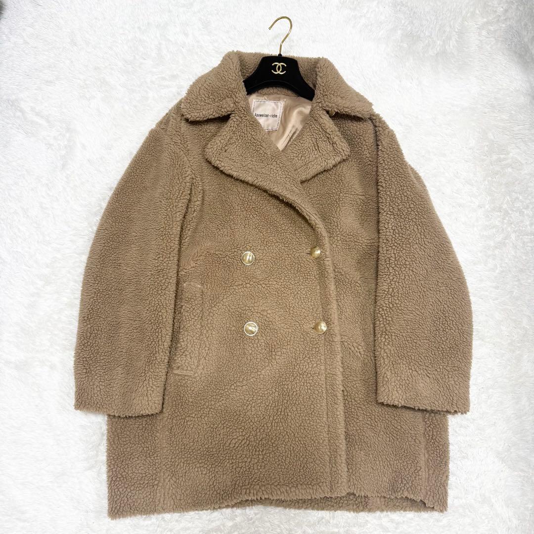 【美品✨】アプワイザーリッシェ　泉 里香　Oggi ボアダブル釦コート　2