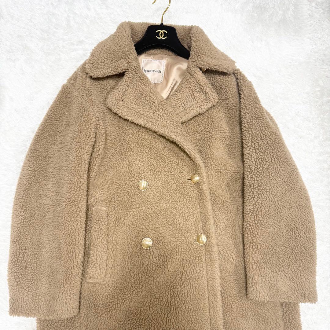 【美品✨】アプワイザーリッシェ　泉 里香　Oggi ボアダブル釦コート　2