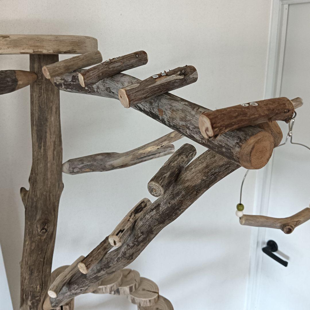 バードアスレチックジム大型 ① 天然木 自然木 流木 インコ おもちゃ