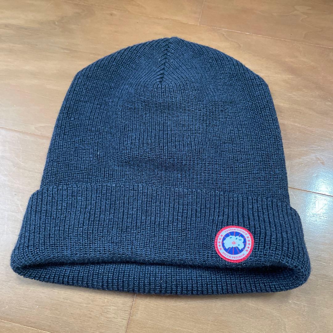 カナダグース　ニットキャップ　ビーニー（ネイビー）