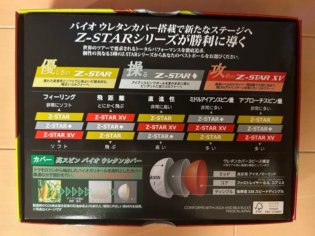 【新品】スリクソン Z-STAR XV 2025年 パッションイエロー3ダース