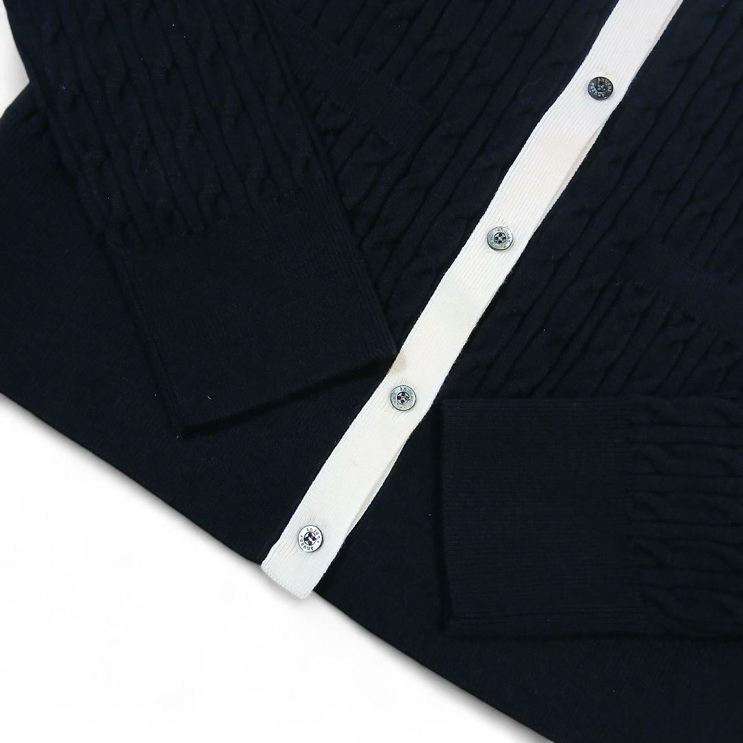 【新品タグ付】anuans リトルケーブルニットカーディガン ブラック ホワイト