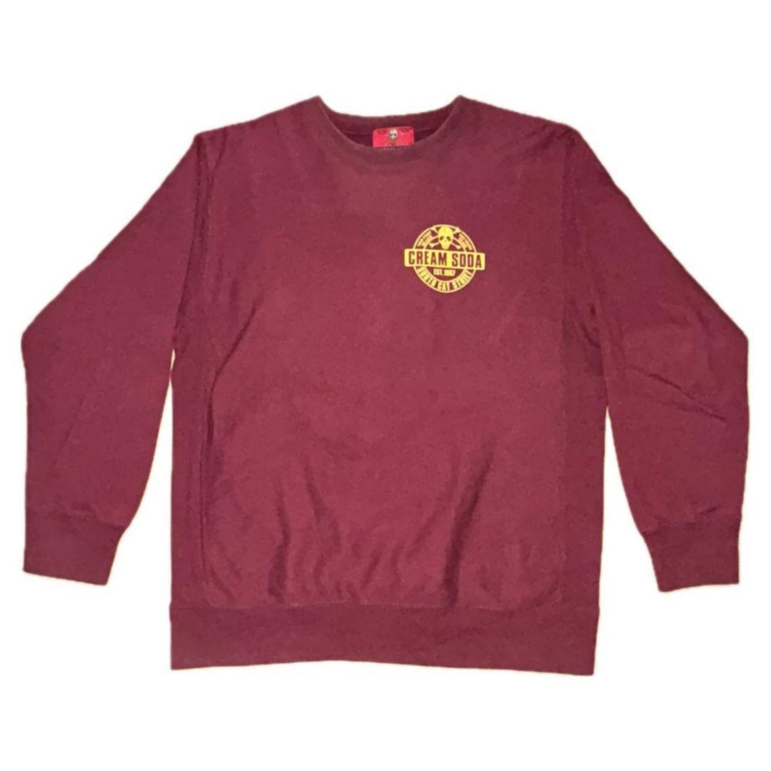 クリームソーダ creamsoda ピンクドラゴン 髑髏 スエット トレーナー