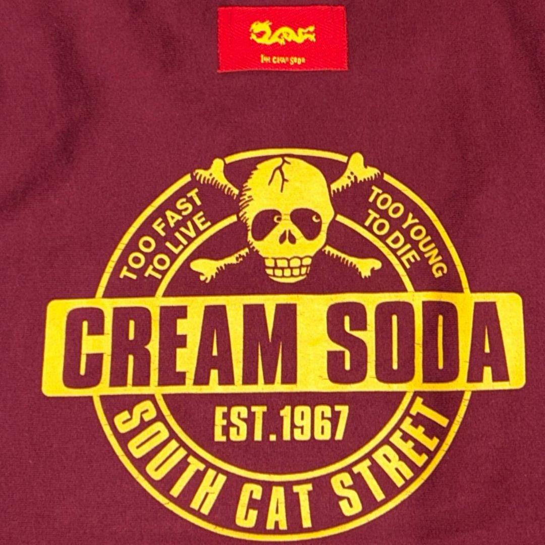 クリームソーダ creamsoda ピンクドラゴン 髑髏 スエット トレーナー