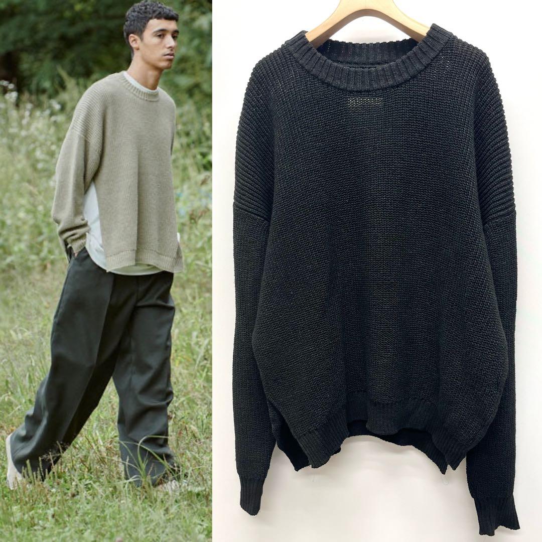 MARKAWARE マーカウェア ヘンプ リネン サイドスリット セーター