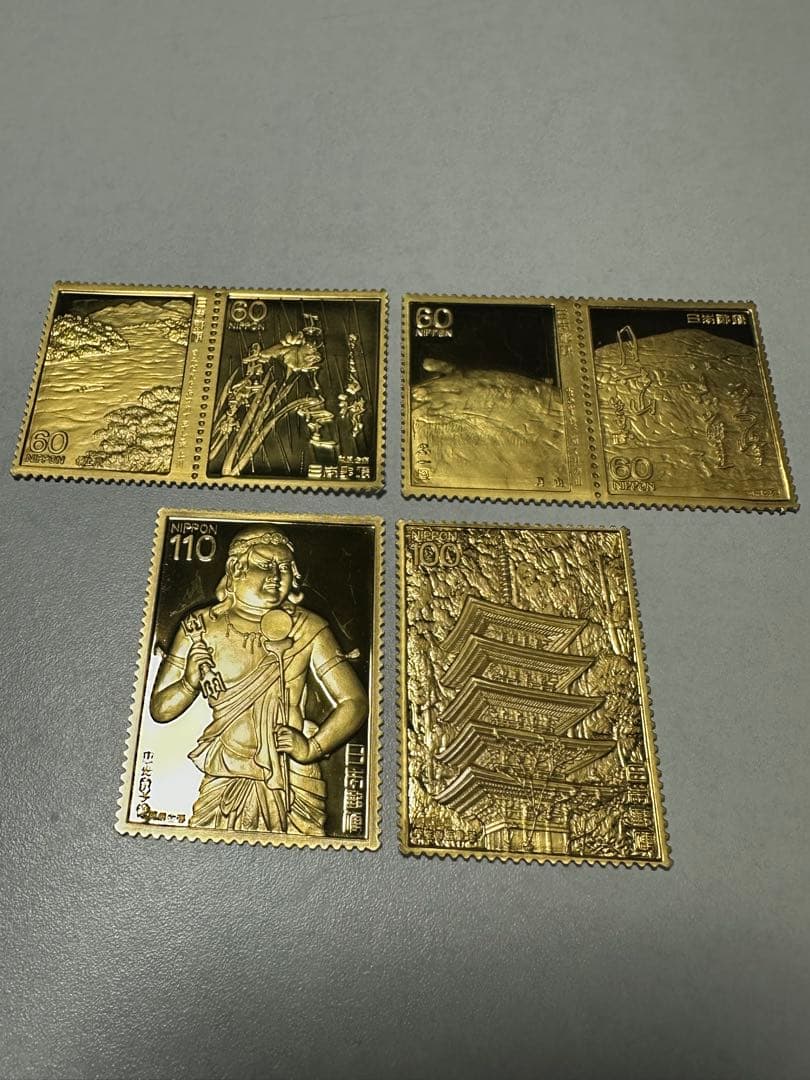 ま*ゆ様 希少　松本徽章工業　金属工芸品 プレート型 純金張 貴重 日本の老舗