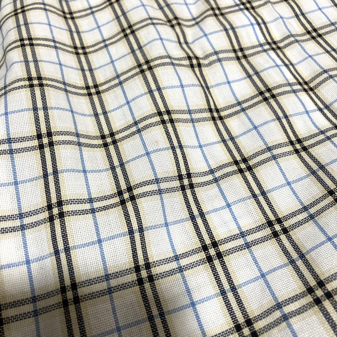 希少✨46サイズ バーバリー シャツワンピース ノバチェック マキシ ベルト 白