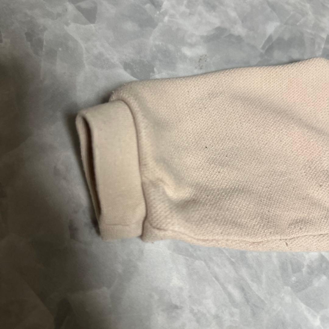 familiar カバーオール ベージュ/ホワイト