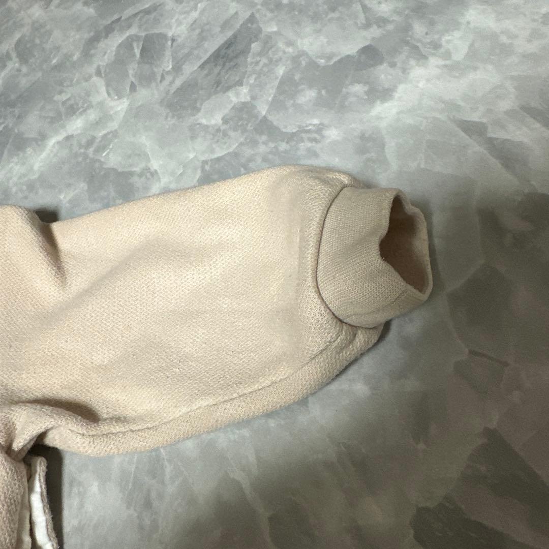 familiar カバーオール ベージュ/ホワイト