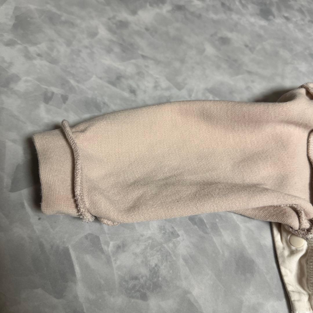 familiar カバーオール ベージュ/ホワイト