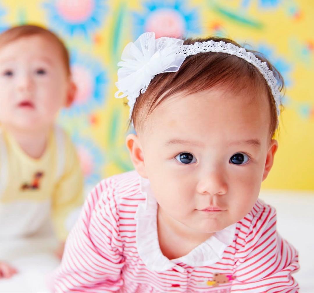 familiar カバーオール ベージュ/ホワイト