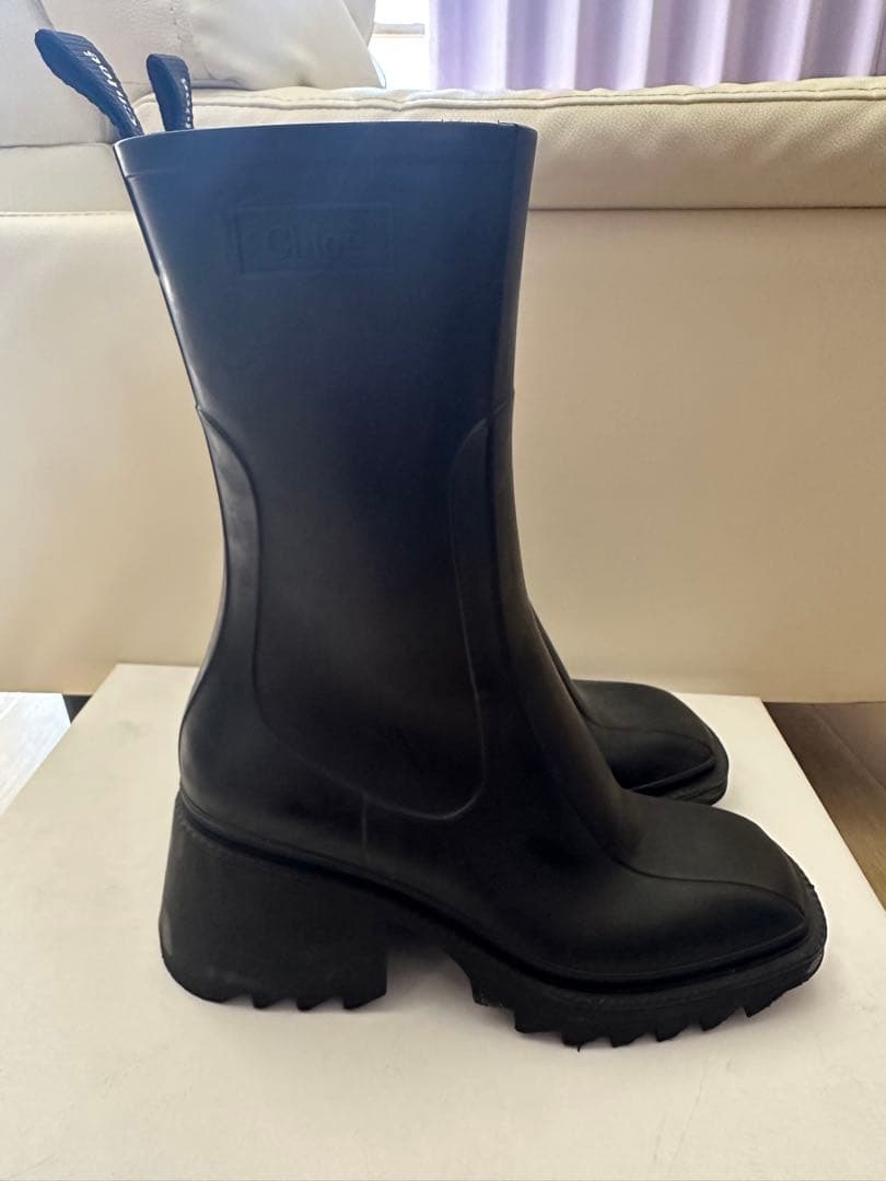 本日限定値下（箱、保管袋あり）Chloe クロエ 黒 長靴 37