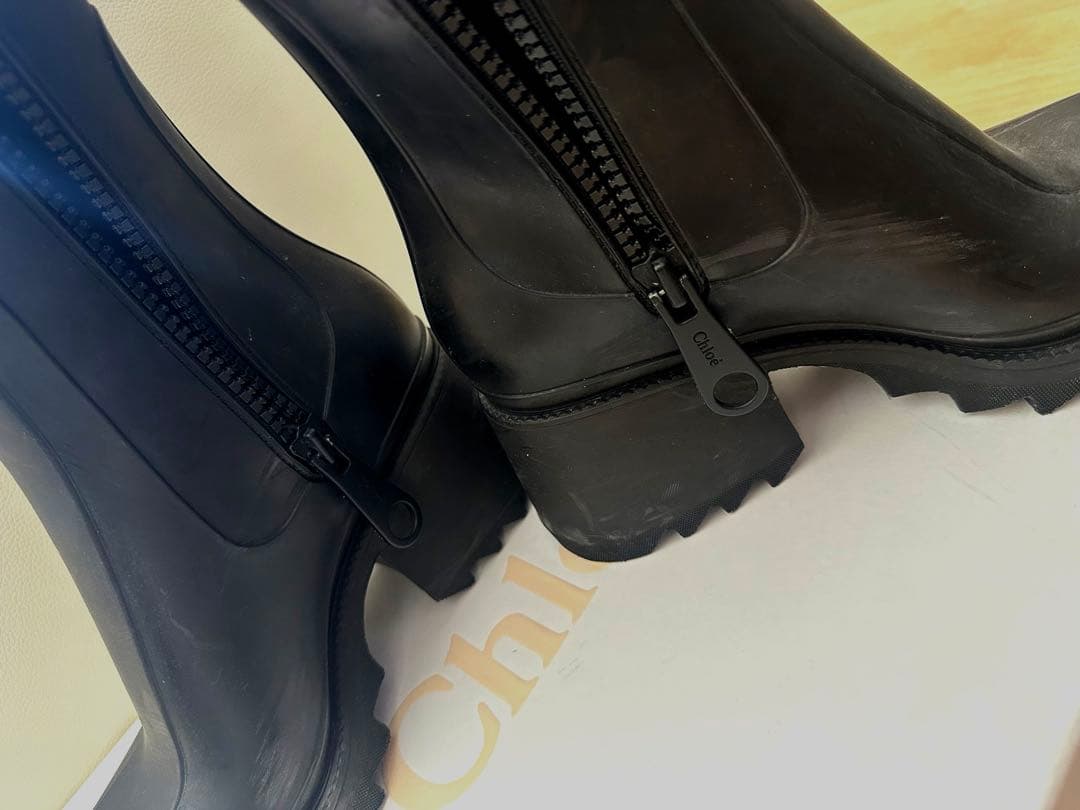本日限定値下（箱、保管袋あり）Chloe クロエ 黒 長靴 37