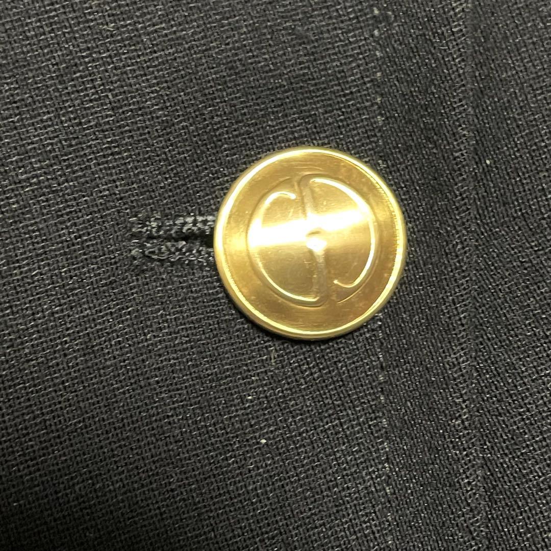 美品 GUCCI ダブル 金ボタン スカート セットアップ レディース42 黒