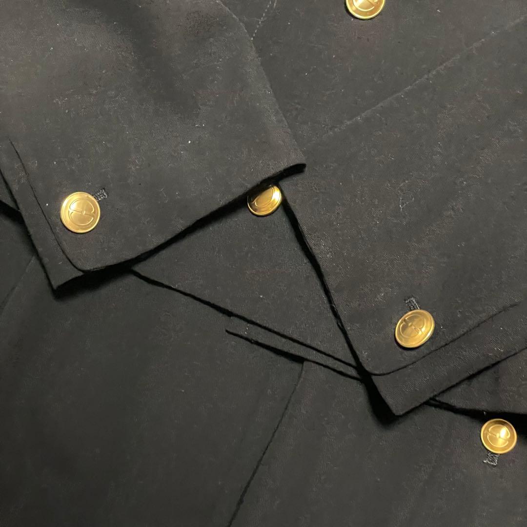美品 GUCCI ダブル 金ボタン スカート セットアップ レディース42 黒
