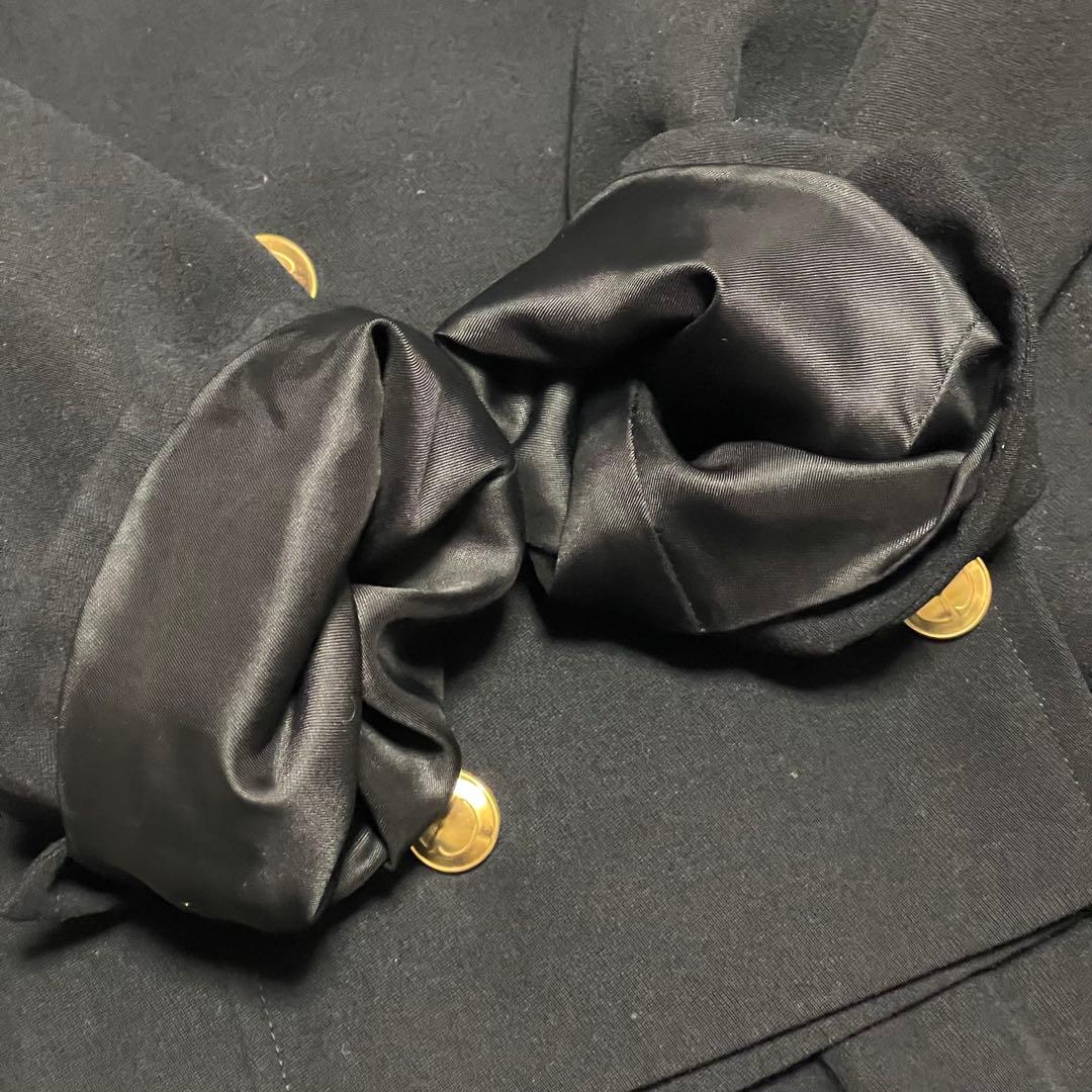 美品 GUCCI ダブル 金ボタン スカート セットアップ レディース42 黒