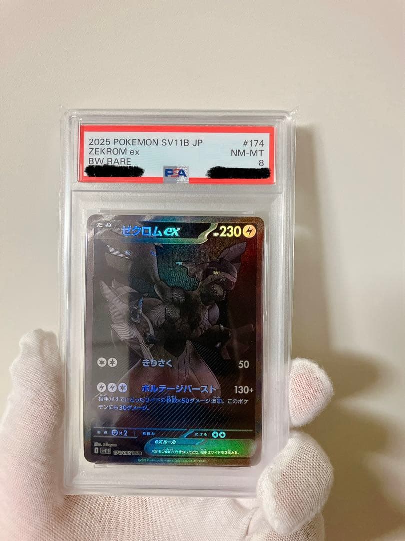 PSA8ゼクロムex BWR ブラックボルト ポケモンカード PSA鑑定
