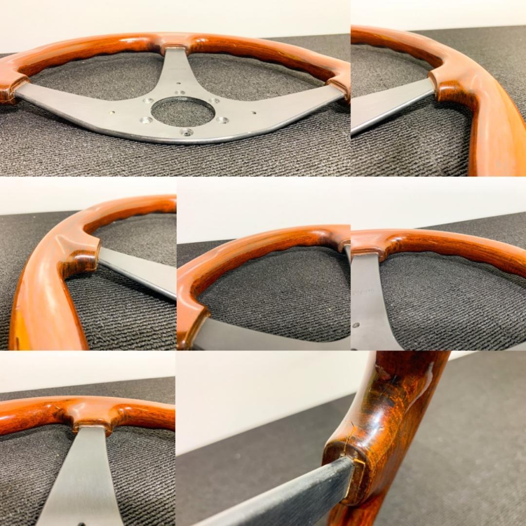 モモ ウッドステアリング 37パイ ホーンボタン付き 1996年製 当時物 良品