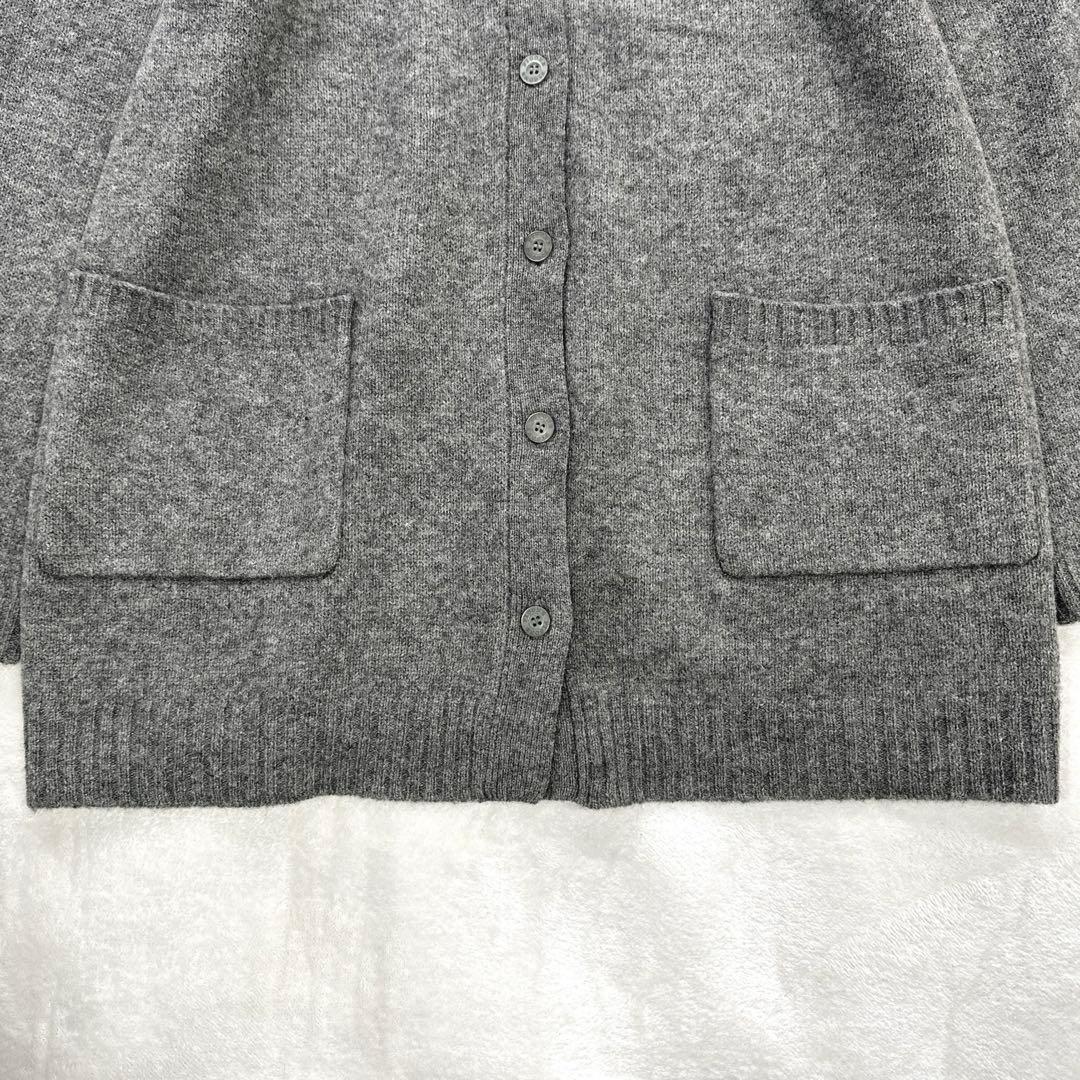 美品 ピッコーネ ヤク カシミヤ ニットカーディガン ハイネック グレー M