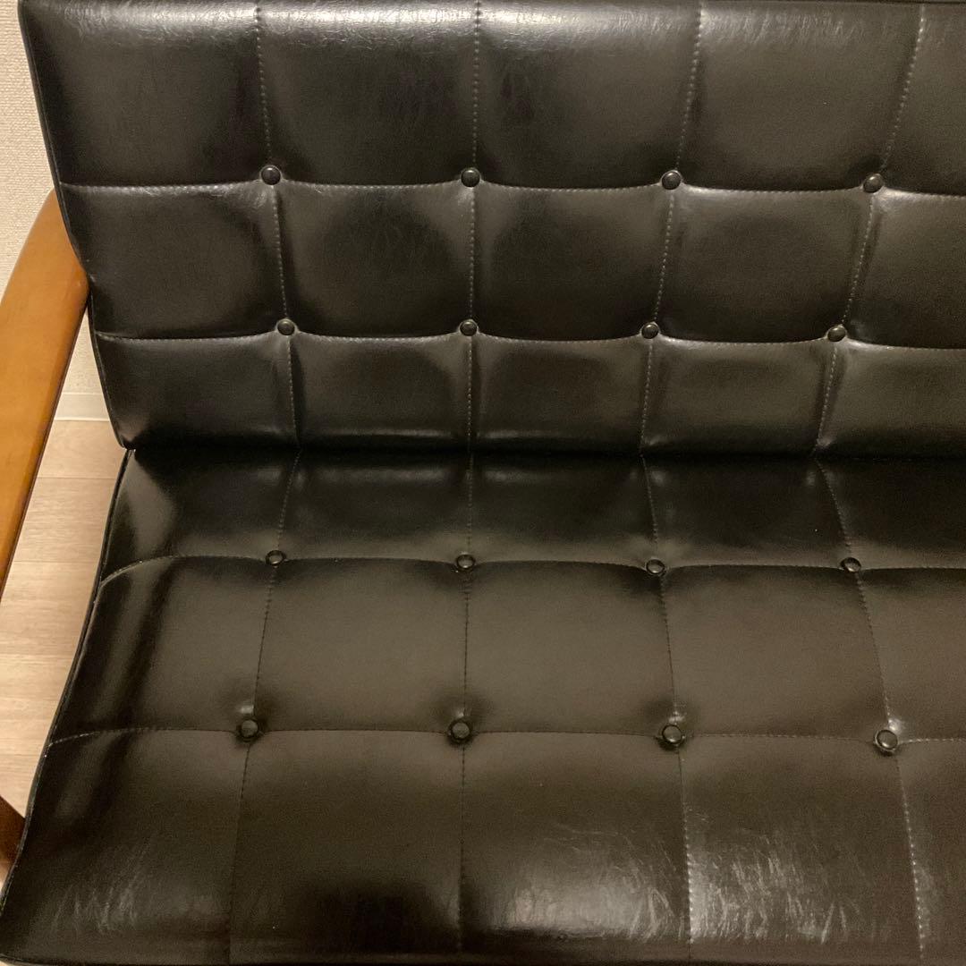 美品　カリモク60 ２人掛けソファ　2シーター ブラック　黒